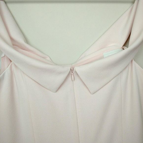 Gal Meets Glam Tyler Off the Shoulder Dress Blush Pink SZ 14 - Picture 5 of 8